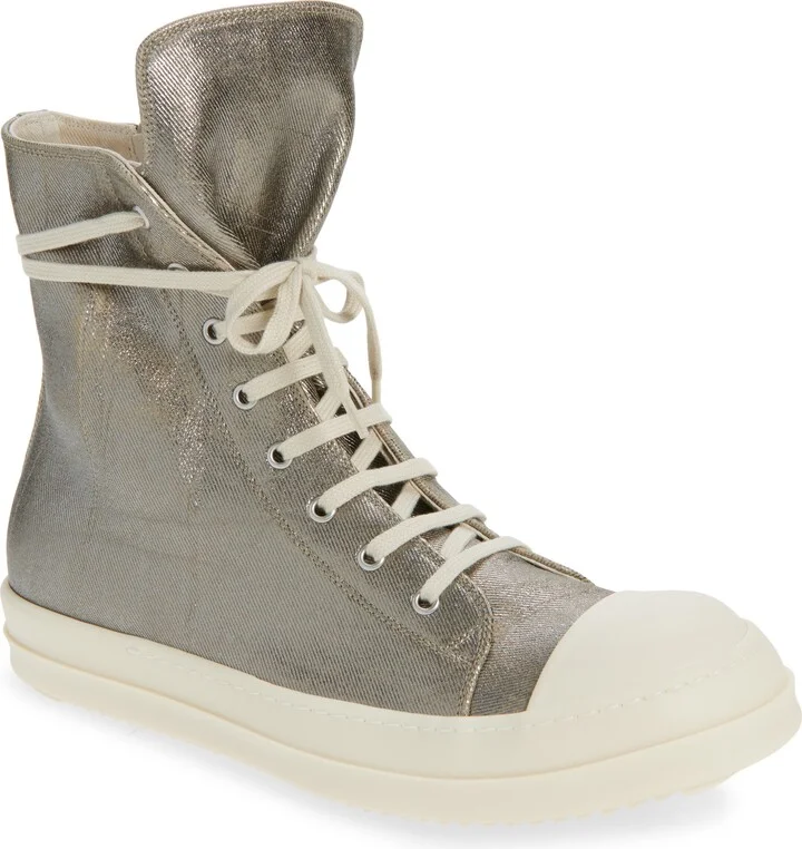 Darkshadow Foiled Denim High Top Sneaker