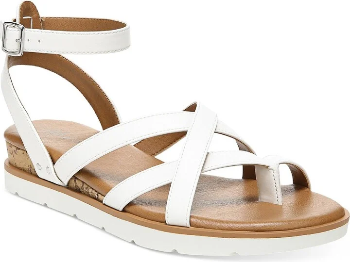 Darla Womens Padded Insole Thong Wedge Sandals