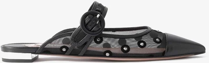 Darling Daisy Pointed-Toe Flat Mules