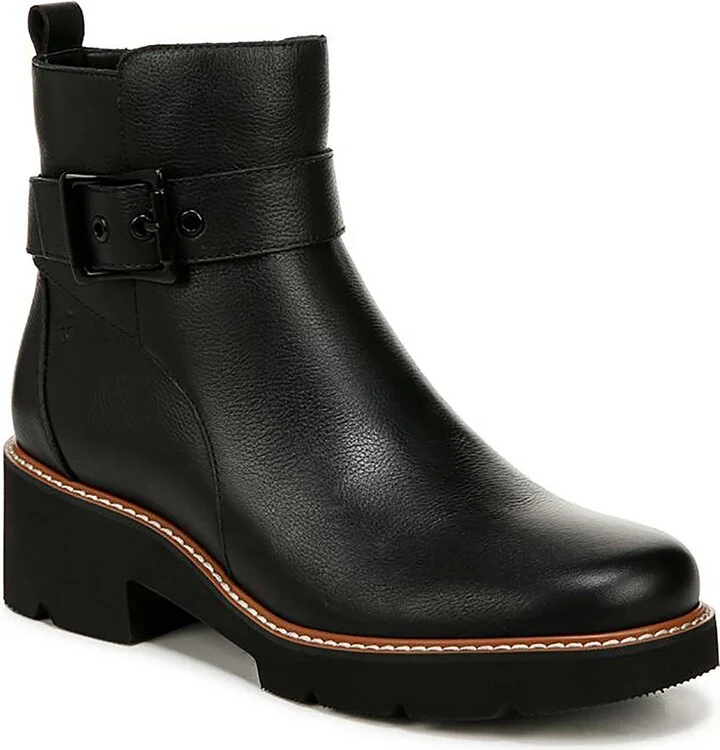 Darry Strap Womens Leather Ankle Booties