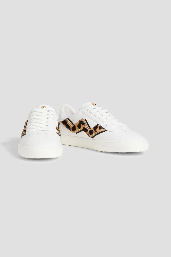 Daryl II calf hair-trimmed leather sneakers - Image 2