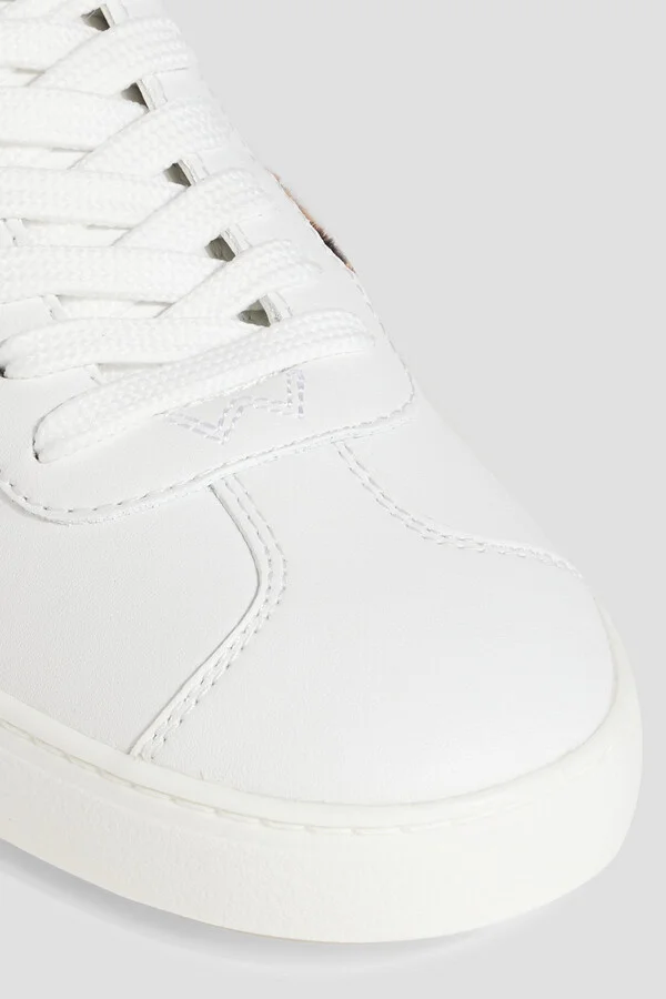 Daryl II calf hair-trimmed leather sneakers - Image 4