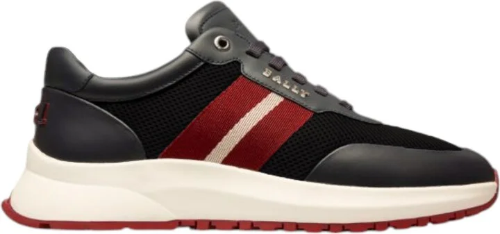 Daryn-T 6300449 Men's Black Mesh & Leather Sneakers