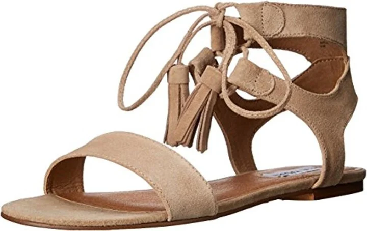 Daryyn Womens Suede Open Toe Flat Sandals
