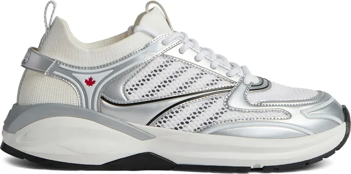 Dash panelled mesh sneakers
