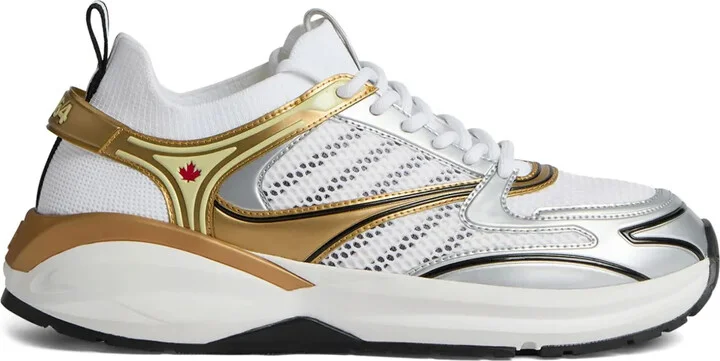 Dash panelled mesh sneakers