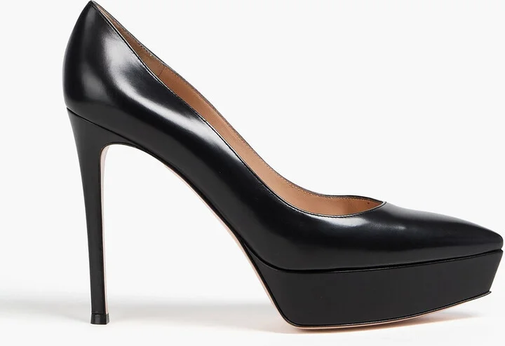 Dasha leather platform pumps