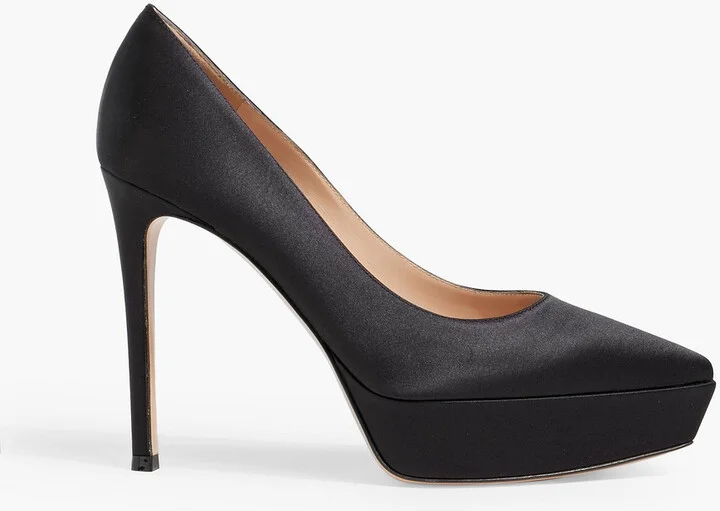 Dasha satin platform pumps
