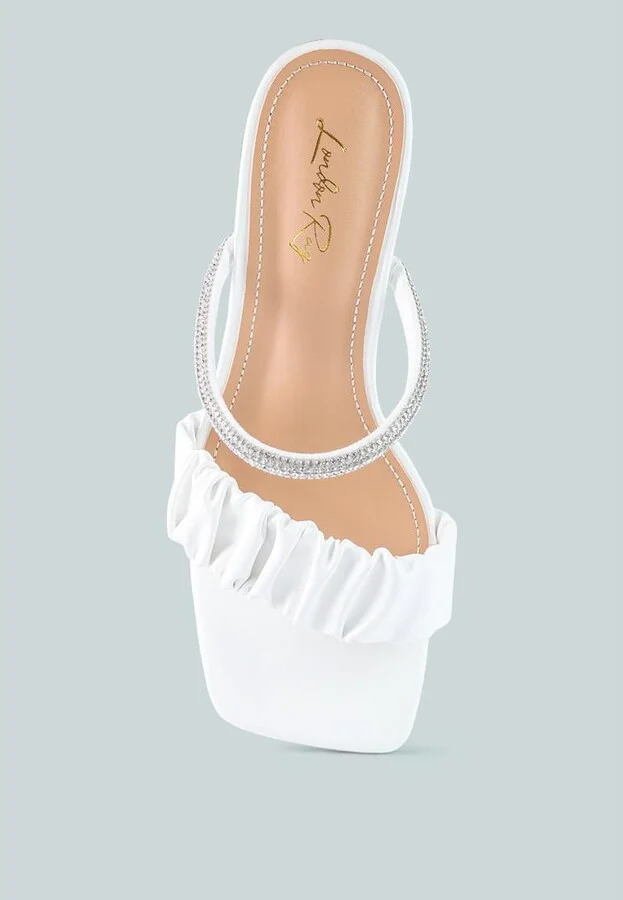 Date look clear heel rhinestone sandals - Image 5