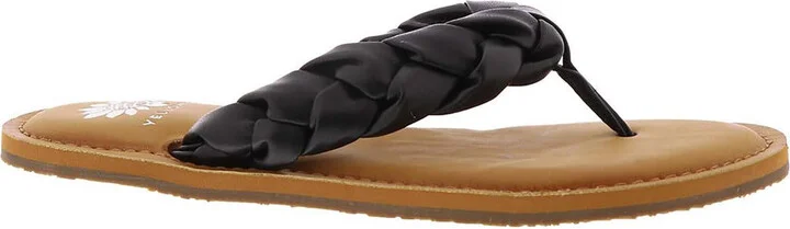 Dauphine Womens Faux Leather Slip On Thong Sandals
