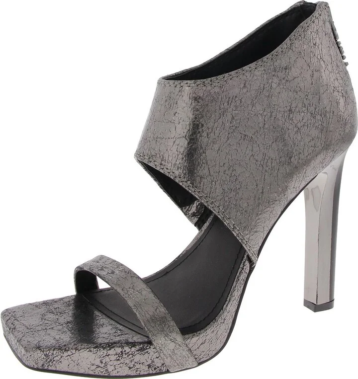 Dava High Womens Leather Metallic Heels
