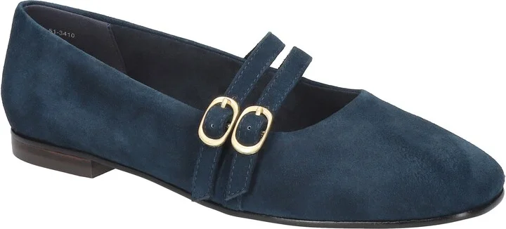 Navy Suede Leather
