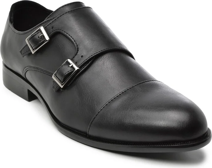 David Double Buckle Monk Strap Shoe