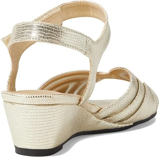 David Tate Admire Women's Shoes Gold Lizard Print : 5 M (B), Leather - Image 4