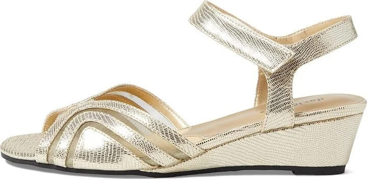 David Tate Admire Women's Shoes Gold Lizard Print : 5 M (B), Leather - Image 5