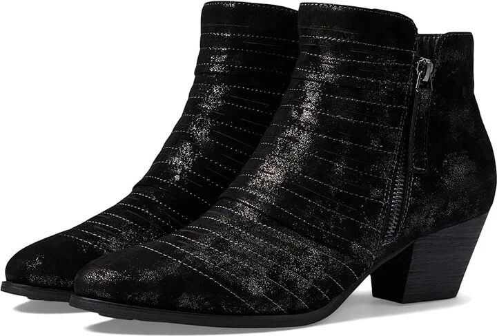 David Tate Bellview Women's Boots Black Antique Suede : 9.5 M (B), Rubber/Suede