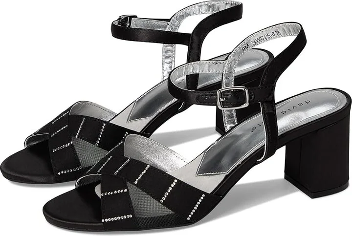 David Tate Cocktail Women's Sandals Black : 7 N (AA), Satin