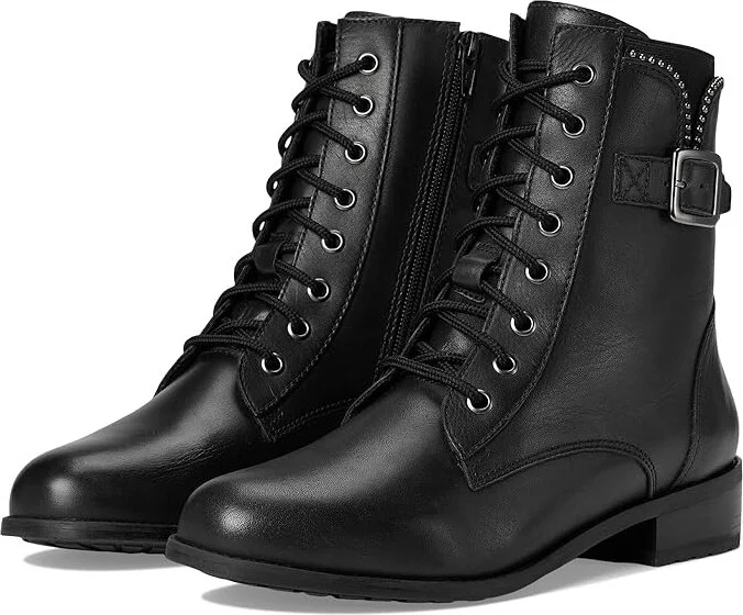 David Tate College Women's Boots Black : 7 W (D), Leather