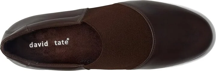 David Tate Dynasty Women's Flat Shoes Brown Calfskin Leather : 9.5 W (D), Cotton/Leather - Image 2