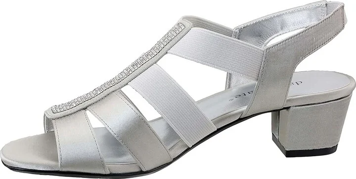 David Tate Eve Women's Shoes Silver Satin : 9 N (AA) - Image 5