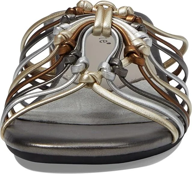 David Tate Excellent Women's Sandals Metallic : 9.5 M (B), Leather - Image 2