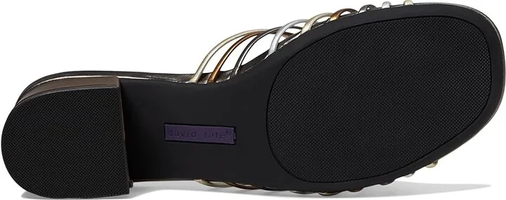 David Tate Excellent Women's Sandals Metallic : 9.5 M (B), Leather - Image 3
