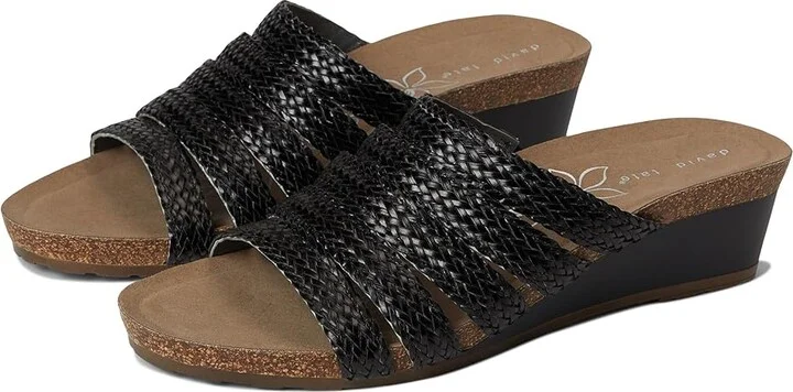 David Tate Fabiana Women's Sandals Black : 6 W (D), Leather