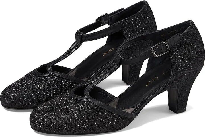 David Tate Fantastic High Women's Heels Black : 6 W (D), Leather/Rubber/Suede