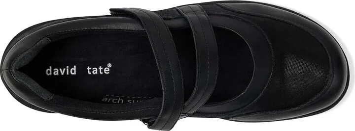 David Tate Gentle Women's Flat Shoes Black : 6 W (D), Leather - Image 2