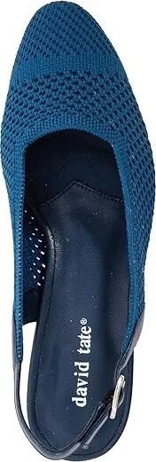 David Tate Glenna High Women's Heels Navy : 9 W (D), Leather/Rubber - Image 2
