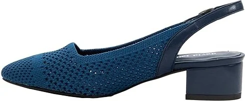 David Tate Glenna High Women's Heels Navy : 9 W (D), Leather/Rubber - Image 6