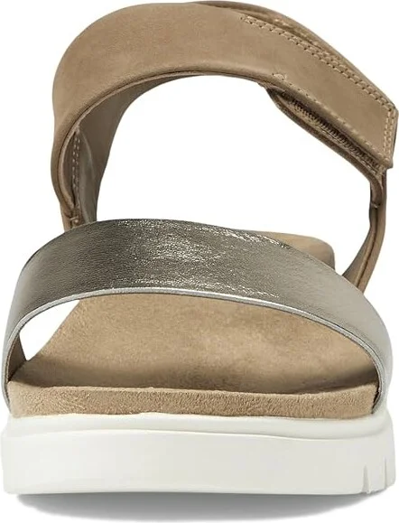David Tate Goodie Women's Sandals Gold Combo : 6 WW (EE), Leather - Image 2