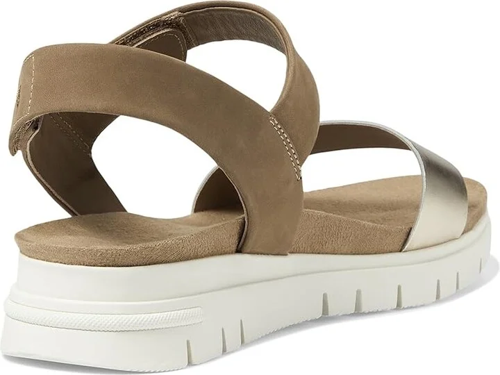 David Tate Goodie Women's Sandals Gold Combo : 6 WW (EE), Leather - Image 4