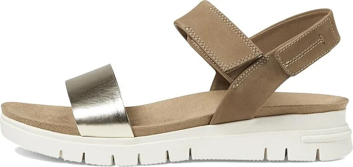 David Tate Goodie Women's Sandals Gold Combo : 6 WW (EE), Leather - Image 5