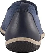 David Tate Gossip Women's Flat Shoes Navy Stretch : 6 M (B), Cotton - Image 4