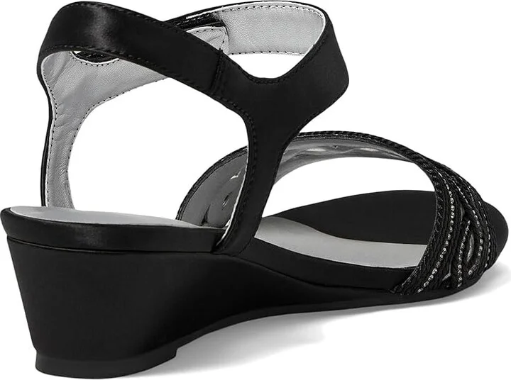 David Tate Indigo Women's Sandals Black : 10 WW (EE), Leather/Rubber/Suede - Image 4