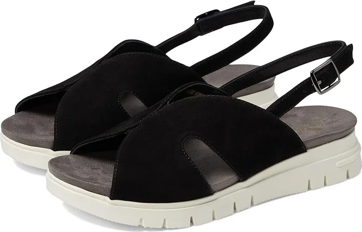 David Tate Madona Women's Sandals Black : 9 W (D), Leather