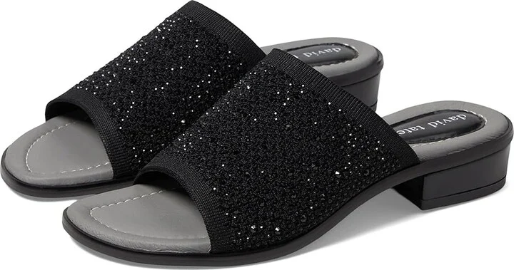 David Tate Premium Women's Sandals Black : 6 M (B), Textile