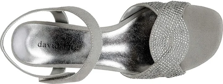 David Tate Rain Women's Shoes Silver Satin : 7 N (AA), Textile - Image 2