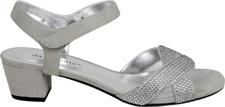 David Tate Rain Women's Shoes Silver Satin : 7 N (AA), Textile - Image 4