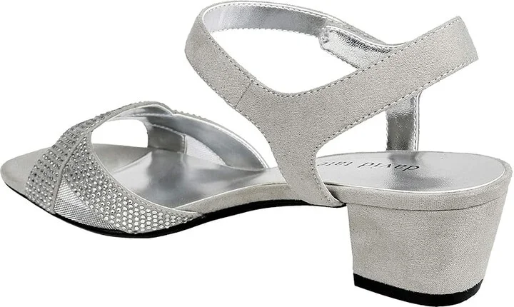 David Tate Rain Women's Shoes Silver Satin : 7 N (AA), Textile - Image 5