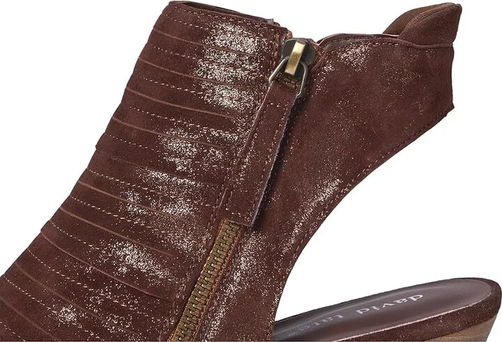 David Tate Sideview Women's Sandals Metallic Brown : 10.5 W (D), Suede - Image 7