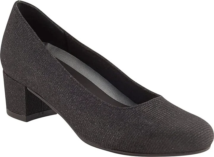 David Tate Suave High Women's Heels Black Metallic : 9.5 N (AA), Suede