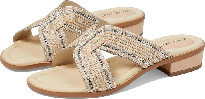David Tate Thrill Women's Sandals Bone : 11 WW (EE), Leather/Rubber/Textile