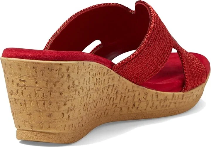 David Tate Vibe Women's Sandals Red Rayon Fabric : 12 W (D), Textile - Image 4