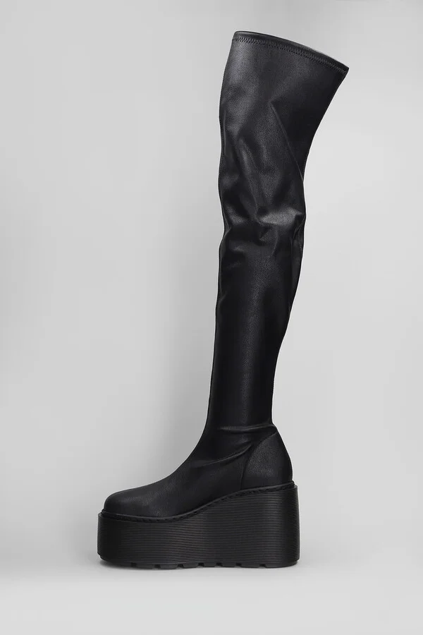 Davidson 101 High Heels Boots In Black Leather - Image 3