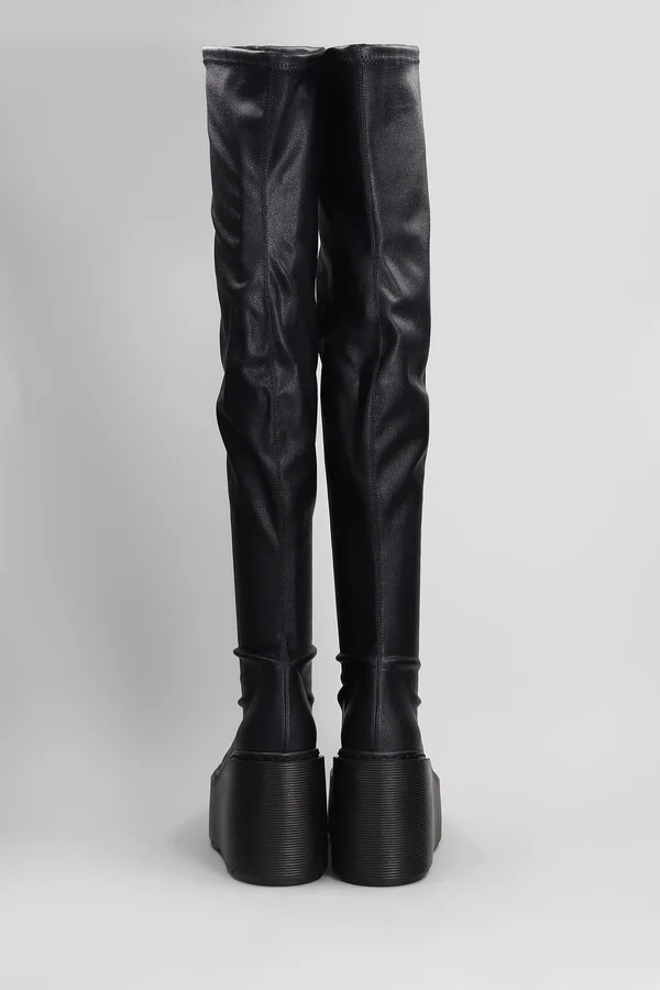 Davidson 101 High Heels Boots In Black Leather - Image 4