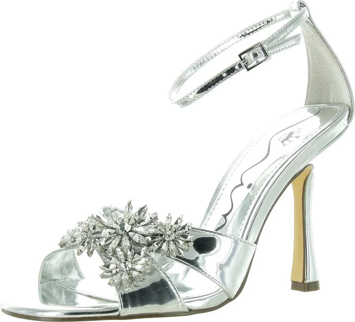Dawn Womens Patent Rhinestone Ankle Strap