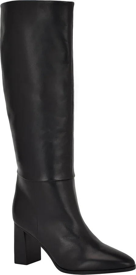 Dawna Womens Zipper Knee-High Boots