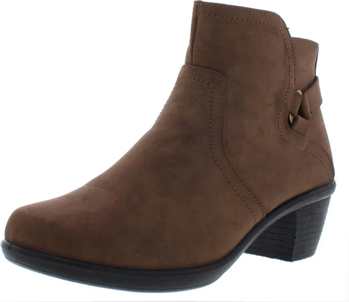 Dawnta Womens Faux Leather Heels Booties